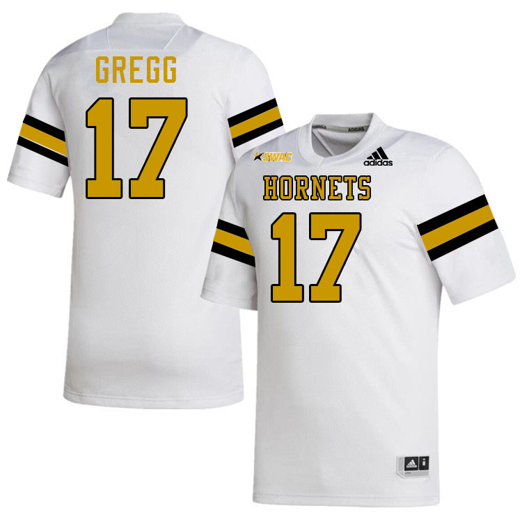 Alabama State Hornets #17 Asa Gregg College Football Jerseys,Uniforms-White